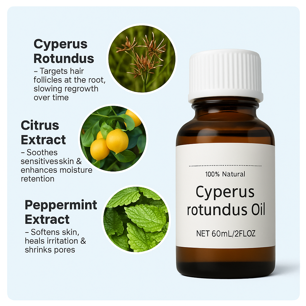 Cypress Rotundus Oil – Reduce Unwanted Hair